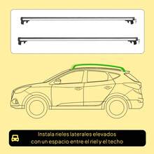 HOMCOM Portaequipajes de coche - Plateado - Ver 3