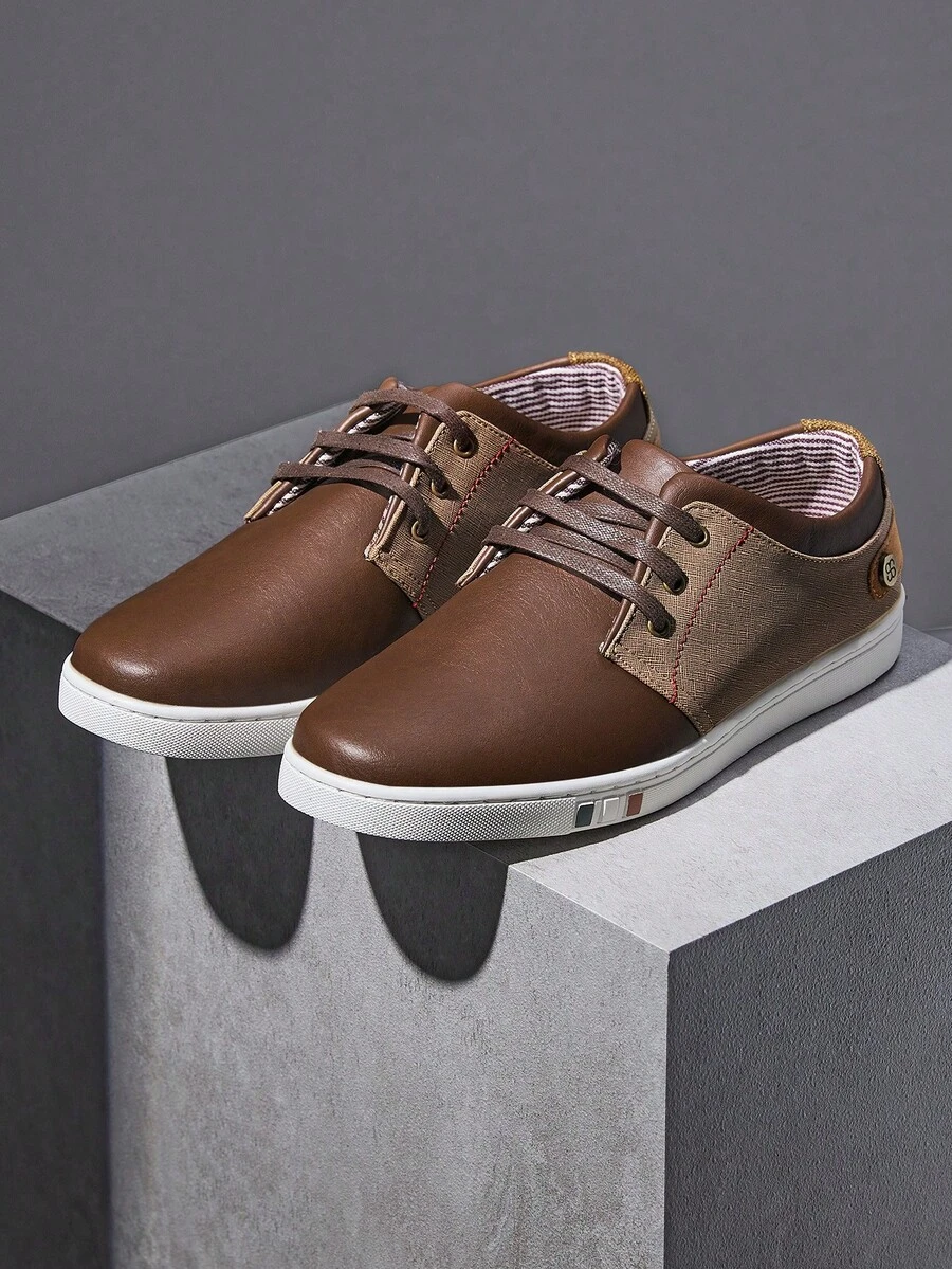 Men's Fashion Sneakers Flexible And Soft - 咖啡棕 - 查看 1