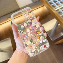 Funda de teléfono suave resistente a caídas: Funda de teléfono transparente con collage de graffiti lindo y juguetón para 16 11 15 14 13 12 Pro Plus, regalos únicos, funda de teléfono transparente, regalos de cumpleaños Amei para mujeres y niñas, suave pero fuerte: esta funda protege tu teléfono en caso de caídas. - 1 pieza - Ver 8
