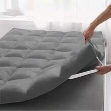 Pillow Top Mattress Protector With A Feather-Like Touch – Super Soft – Available In All Sizes – Various Colors - Xám - Xem 5