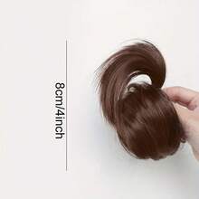 Elegant Low Bun Wig With Invisible Clips - Women's Natural Full Wig, Black Synthetic Hair, Suitable For Daily And Special Occasions, Versatile Wig | Fashionable Low Bun | Clips - Multicolor - View 5