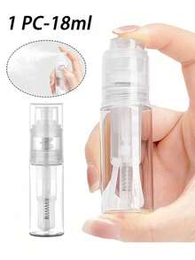1 pieza Botella de spray de polvo brillante transparente rellenable de 18ml, 0.47-2.03 Oz Herramientas de decoración de pasteles, fondant y hornear en polvo seco, botella de spray con boquilla larga, accesorios de viaje, botella dispensadora, botella de polvo en spray de helada de sandía, botella de spray de polvo cuantitativo con boquilla oscilante, capacidad opcional, botella de almacenamiento esencial para volver a la escuela. - Multicolor - Ver 1