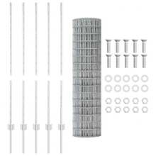 vidaXL Recinzione con pali in acciaio argento 1,2 x 10 m - Argento - Visualizzare 6