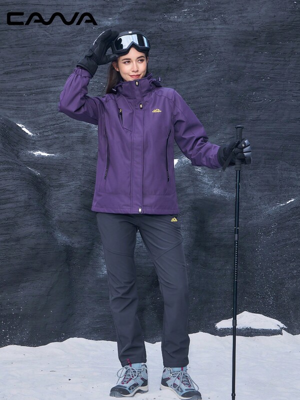 Cavva Women's 3-In-1 Winter Coats Snow Ski Jacket Waterproof Windproof Fleece Lined Winter Jacket Parka Hiking SKiing Camping