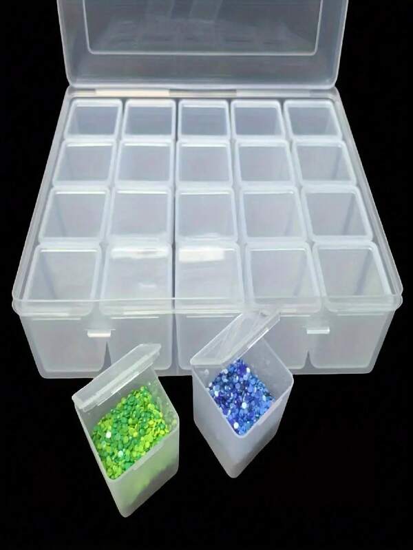 10/20 Stück Aufbewahrungsbox für Bastelbedarf, perfekt zum Aufbewahren von Perlen, Samen, Schmuck, Strass-Bastelarbeiten, kleinen Artikeln, Weihnachtsdekoration, Festivalorganisatoren, Perlenorganisatoren, Kunststoff-Perlenaufbewahrungsboxen