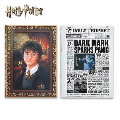 Harry Potter 1pc Holographic Character Notebook & Daily Notebook, Creative Hogwarts Handbooks Dual Variable Grating Journal, Diaries, Notebooks, 2026 Planner, Birthday Gifts For Teens Adults Movie Fans, Travel Record Book, Christmas NewYear Gift