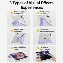 1pc High Transparency Acrylic Protective Case Compatible With IPad Mini 6/Mini 7 (8.3inch), IPad 2017/2018/IPad Air1/Air2 (9.7 Inch), IPad 2019/2020/2021 (10.2 Inch), IPad Air3 (10.5 Inch), IPad 10th Generation/IPad Air 4th/5th (10.9-Inch), IPad (A16) 11 Inch 11th Generation - Purple - View 8