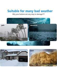 Cubierta impermeable para el botón del timbre de la puerta para exteriores, cubierta protectora contra la lluvia para el timbre - resistente a las condiciones climáticas, para el interruptor del abridor de puerta de garaje