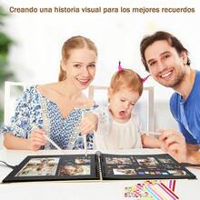 Álbum de Fotos,Álbumes de Recortes de Bricolaje 80 Páginas,Nuestro Libro de Aventuras,Scrapbook Memoria de Viaje,con Pegatinas y Bolígrafos,Regalo para Cumpleaños,Navidad,Pareja,Boda Aniversario 1GXG - Marrón - Ver 9
