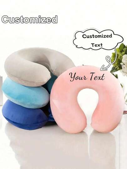 U-Shaped Memory Foam Neck Pillow,Travel Pillow Neck Pillow, Airplane Pillow Travel Car Home Office, Travel Neck Pillow Flight Pillow Snap Button With Soft Cover, U Shape Neck Pillow Portable Student Adult Pillow Pad, Comfortable And Breathable U Shape Pillow, Removable, Suitable For Travel