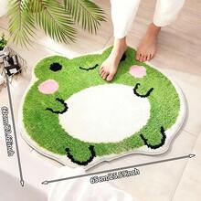 1pc Cute Cartoon Frog Pattern Non-Slip Mat, Super Soft Plush Foot Mat, Suitable For Bathroom, Bedroom, Kitchen, Living Room, Doorway, Home Decoration Carpet Bathroom Kitchen Decor - Multicolor - View 14