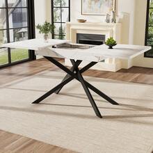 Dining Tables - White+Black + MDF+Metal-1 - View 2