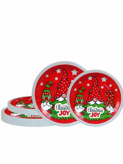 20/10pcs Disposable Plates, Including 7-Inch And 9-Inch Paper Plates, Suitable For Holiday Themed Parties, Daily Gatherings, Clubs, Tea Parties, Picnics, And Outdoor Outings. Kitchen And Restaurant Decoration, Party Supplies, Paper Plates, Dining Plates, Festive Atmosphere, Surprise Parties, Birthday Decorations