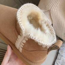 Women Snow Boots - Chestnut Brown (flat Bottom) - View 3