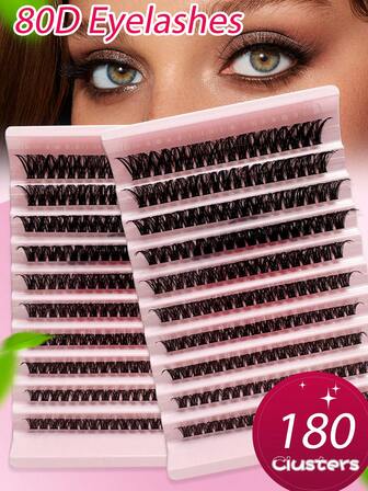 30D/40D/50D/60D/80D/100D Pestañas postizas esponjosas, rizadas, naturales y suaves, de 8-16 mm de longitud mixta, 0.07 mm de grosor, efecto D Curl, súper ligeras, 10 bandejas con 200 grupos de pestañas de mink sintético, efecto 3D, adecuadas para maquillaje ligero, completo, uso diario, pestañas de dibujos animados, portátiles para uso diario o salidas, aplicables para todas las ocasiones