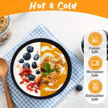 10/20/50个装可叠放式带隔层的午餐盒，可重复使用的沙拉/面条汤碗，适用于微波炉、冰箱和洗碗机，适合聚会、活动或日常使用。 - 彩色 - 查看 6