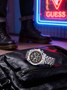 Guess 男士石英表，不锈钢表带，型号：GW0714G1/W0167G1/W1058G1，不锈钢表壳，防水石英机芯，适合日常佩戴及其他场合