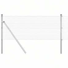 vidaXL Geschweißter Drahtzaun Silber 0,8 X 50 M Stahl - Silver - View 3