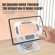 This Year's New 360-Degree Rotating Alloy Flat Stand, Featuring Shock-Absorbing Bearings For Support, Quick Folding Design And A Stable Ergonomic Phone/Tablet Stand - Modern, Elegant And Durable Structure, Suitable For Watching TV Programs And Entertainment (Silver) - bạc - Xem 7
