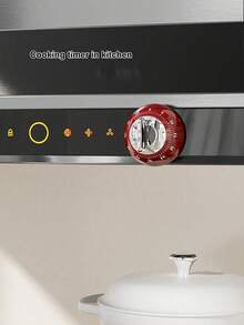 1pc Mechanical Kitchen Timer, Magnetic, Battery-Free, Random Color - Multicolor - View 8