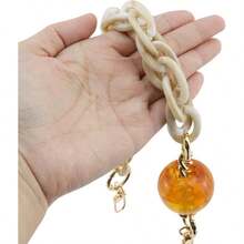 Thick Resin Purse Bag Handle Shoulder Strap - 15" + Tròn + Kem - Xem 4