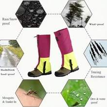 Unisex Outdoor Hiking Snow Desert Trekking Anti-Snow Anti-Sand Leg Gaiters, Waterproof Ski Foot Covers - Multicolor - View 4