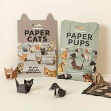 50pcs Foldable Paper Cat Desktop Decor, Suitable For Office Party Gifts, Christmas Decorations, Cat Lover Gifts, Holiday Decorations, Fun Desktop Decor, Playful Decor, Handmade Style, Stacking Cats, Decorations, Holiday Decor, Decorative Accents, Quirky Design, Lightweight Decor, DIY Project, Cat Themed Decor, Office Workers, Handicraft Enthusiasts - Multicolor - View 8