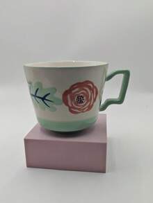 1个9盎司高品质多用途陶瓷茶杯，红色咖啡杯，旅行杯，情侣水杯，四季皆宜，适合居家和聚会使用