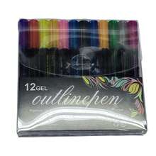 Marcadores metálicos com glitter brilhante, 8/12 cores, canetas para rabiscos e contornos - Presentes para crianças, adolescentes, pré-adolescentes e meninas de 4 a 12 anos, materiais para desenho artístico e artesanal, cores aleatórias - Multicolorido - Ver 14