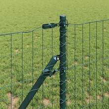 vidaXL Zaun Mit Pfosten Grün 0,8 X 25 M Stahl - Grey - View 4