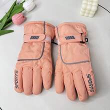 女士滑雪手套，户外休闲加厚防风保暖触屏防滑抓绒手套 - A - 查看 6