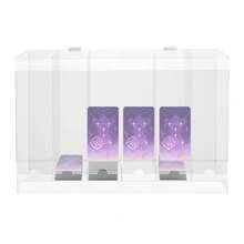 Clear Acrylic 6-Slot Booster Pack Display Dispenser With Hinged Cover Tabletop Card Stand - trắng - Xem 6
