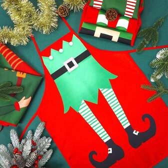 这款圣诞围裙尺寸为 20.47 x 28.34 英寸，是一款装饰性围裙，图案为装扮成仙女的圣诞老人。它男女厨师皆宜，也可作为成人烹饪配件使用。是圣诞节、万圣节或感恩节派对的理想礼物。