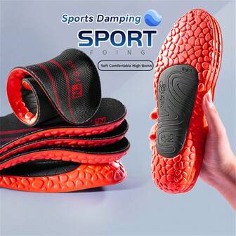 1 par sportinlägg med stöd för hålfoten och stötdämpning för män och kvinnor, bekväma löpinlägg