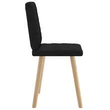 vidaXL Esszimmerstühle 2 Stk. Schwarz Stoff - Black - View 5