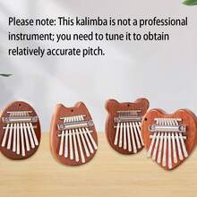 Mini 8 Key Kalimba Thumb Piano Gifts For Beginners Music Lovers Players,Cute Instrument Pendant Keychain Accessories