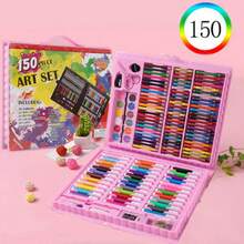 208 piezas/Set Combo de herramientas de pintura para estudiantes, incluye pinceles y bolígrafos de acuarela, lavables (patrones, accesorios y colores surtidos al azar, sin papel de dibujo incluido), set de pintura para principiantes, regalo de Navidad, vuelta al colegio, graduación, suministros de campus, recuerdo de fiesta en casa - Multicolor - Ver 10