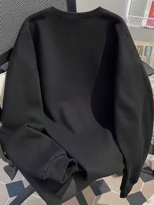 Sudadera de cuello redondo de manga larga para mujer talla grande de otoño e invierno, con elementos personalizados de Halloween, diseño lindo de fantasma y letras, sudadera de manga larga para mujer talla grande de otoño e invierno