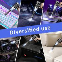 SOKANY 便携式手持车载吸尘器，3500Pa吸力，手持便携设计，USB充电，适用于清洁汽车、车间、电脑、家居、装饰、办公室和家用沙发