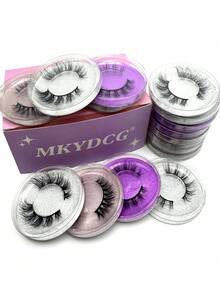 Wholesale False Eyelashes ,Luxury 3 Mixed Styles 16 Pairs Fluffy&Thick 3D False Eyelashes With Glitter Paper Box,Set Strip 3D Mink Lashes Fluffy Soft Faux Cils Eyelash Extension Makeup Tools,3D Cat Eye Eyelashes Natural Looking Soft,Volume Eyelashes Fake Eyelashes,Protable,Europe And America Style Thick,Cartoon Eyelashes Look Makeup Manga Lashes,Wispy Natural Fluffy Volume Eye Lashes,As A Christmas Gift, Holiday Gift - 黑色 - 查看 6