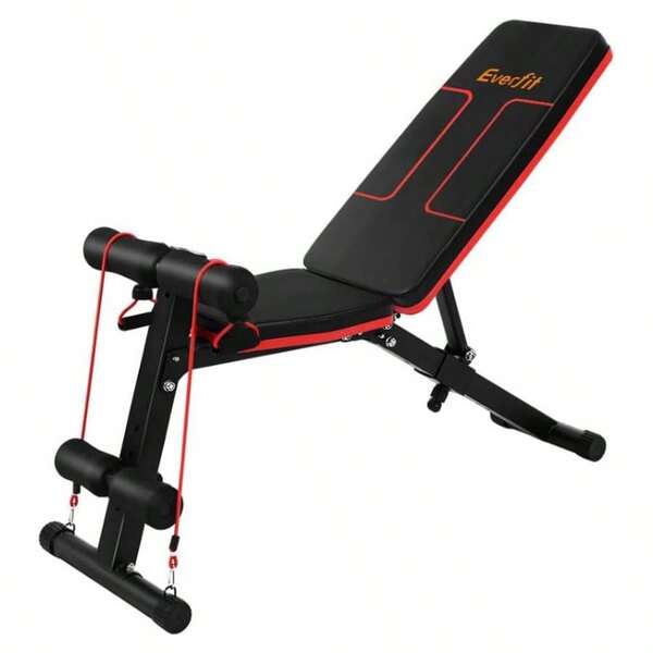 Weight Multi Station Press Barbell Home Gym FID Chair Flat Incline Decline Toning Exercise Equipment Row Leg Extension Preacher Curl