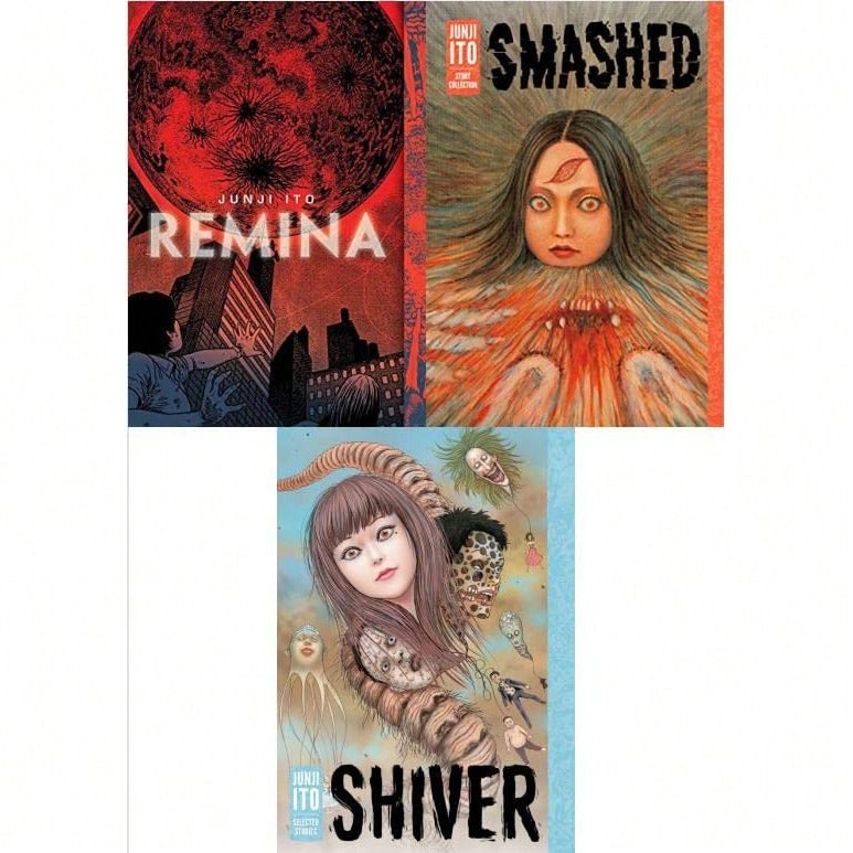 Junji Ito Story Deluxe Edition Hardcover Collection 3 Books Set: Shiver, Remina, Smashed - Sets - View 1
