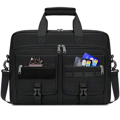 Tactical Laptop Bag 15.6/17.3 Inch Laptop Briefcase Men Business Computer Bag Large Laptop Case Waterproof Military Shoulder Messenger Bag Work Office Travel