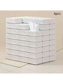 Paper Towel Packet, 200 Small Sheets, Four Layers, Natural Wood, Suitable For Restaurants And Cafes, Economical Bulk Pack, Sanitary Paper. - Multicolor - View 10