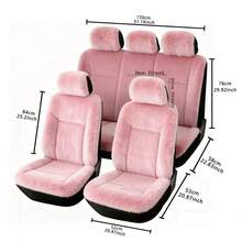 全包式毛绒汽车座椅套，冬季保暖，男女通用，适用于SUV和轿车，通用型座椅垫套，汽车座椅套套装，汽车配件 - 毛絨座椅套 - 查看 8