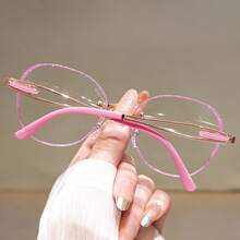 cabecade Gafas de lectura con marco redondo elegante y brillante, unisex, gafas de ordenador de moda, rango de aumento de +1.0 a +4.0 - Transparente - Ver 9