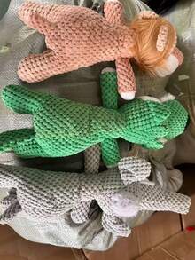 1/3件装宠物狗毛绒发声玩具，适合小型和中型犬，有助于互动、磨牙和牙齿护理 - 彩色 - 查看 11