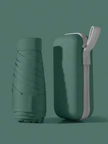 【迷你口袋伞带收纳盒】便携卡包太阳伞防晒伞地铁安全伞妈妈包专用伞学生背包伞|日常通勤防晒商务通勤装备学生党必备晴雨两用|大雨不漏雨