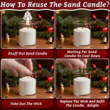 Snow Pearl Candles With Wicks – Sand Candle, Pearlescent Candle With Wicks, Wax, Refillable For Making, Weddings, Parties - Multicolor - View 5