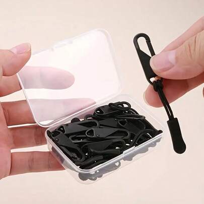 40pcs Black Zipper Pulls Replacement, With Detachable Sliders, Suitable For Luggage, Clothing, Jackets, Backpacks, Boots, Wallets, Handbags, Coats, Outdoor Backpacks, Decorative Pendants, Double-Sided Zipper, Handbag Parts, Backpack Repair, Fashion Zipper Heads, Functional Accessories, Smooth Sliding, Sturdy Construction, Zipper Repair Tool Kit, Zipper Replacement, Suitable For Outdoor Enthusiasts, Fashion Lovers